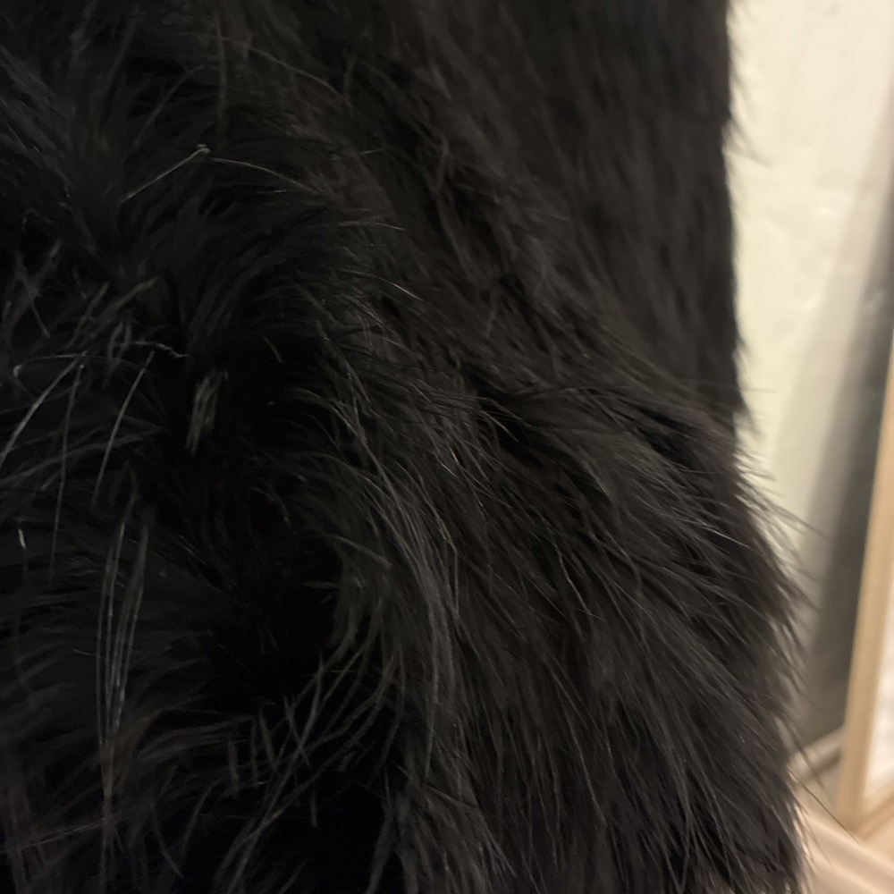 Neiman Marcus Feather Jacket Black Women - Picture 9 of 9
